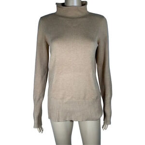 NWOT French Connection Women's Beige Babysoft Roll High Neck Jumper Swea…